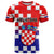 Personalised Croatia T Shirt Hrvatska Checkerboard Gradient Style - Wonder Print Shop