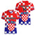 Personalised Croatia Women V Neck T Shirt Hrvatska Checkerboard Gradient Style - Wonder Print Shop