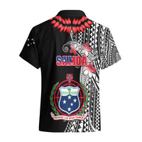 Polynesian Pride Samoa Hawaiian Shirt Ula Fala Mix Samoan Tribal Black Version - Wonder Print Shop
