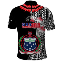 Polynesian Pride Samoa Polo Shirt Ula Fala Mix Samoan Tribal Black Version - Wonder Print Shop