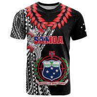 Polynesian Pride Samoa T Shirt Ula Fala Mix Samoan Tribal Black Version - Wonder Print Shop