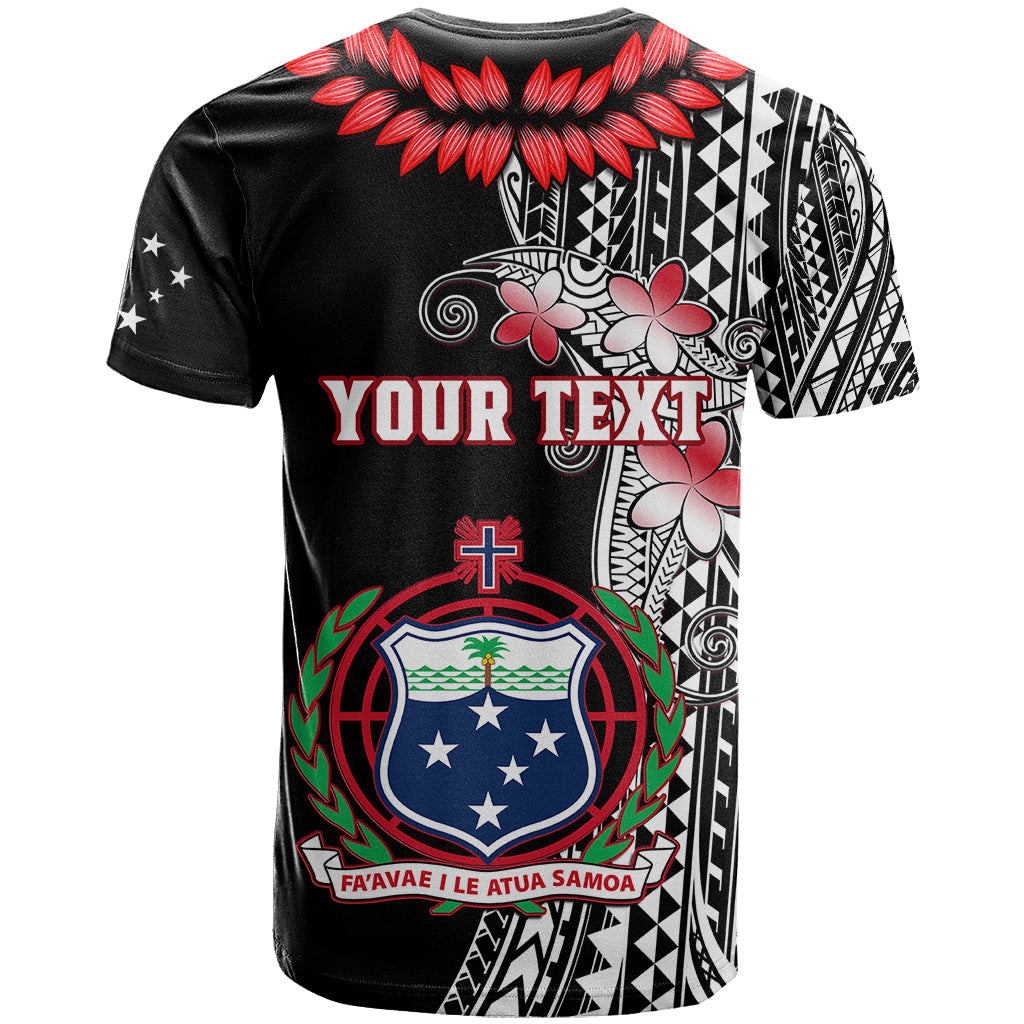 Personalised Samoa T Shirt Ula Fala Mix Samoan Tribal Black Version - Wonder Print Shop