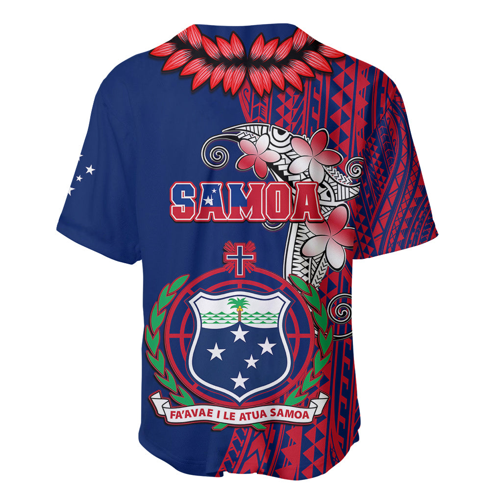 Polynesian Pride Samoa Baseball Jersey Ula Fala Mix Samoan Tribal Blue Version - Wonder Print Shop