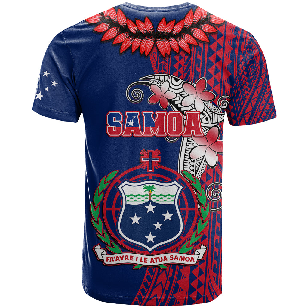 Polynesian Pride Samoa T Shirt Ula Fala Mix Samoan Tribal Blue Version - Wonder Print Shop