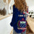 Personalised Samoa Women Casual Shirt Ula Fala Mix Samoan Tribal Blue Version - Wonder Print Shop