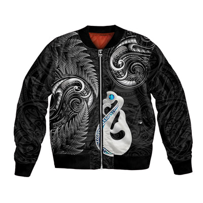 Personalised New Zealand Couples Mermaid Dress and Long Sleeve Button Shirts Aotearoa Silver Fern With Manaia Maori Unique Black LT14