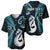 Personalised New Zealand Baseball Jersey Aotearoa Silver Fern With Manaia Maori Unique Turquoise - Wonder Print Shop