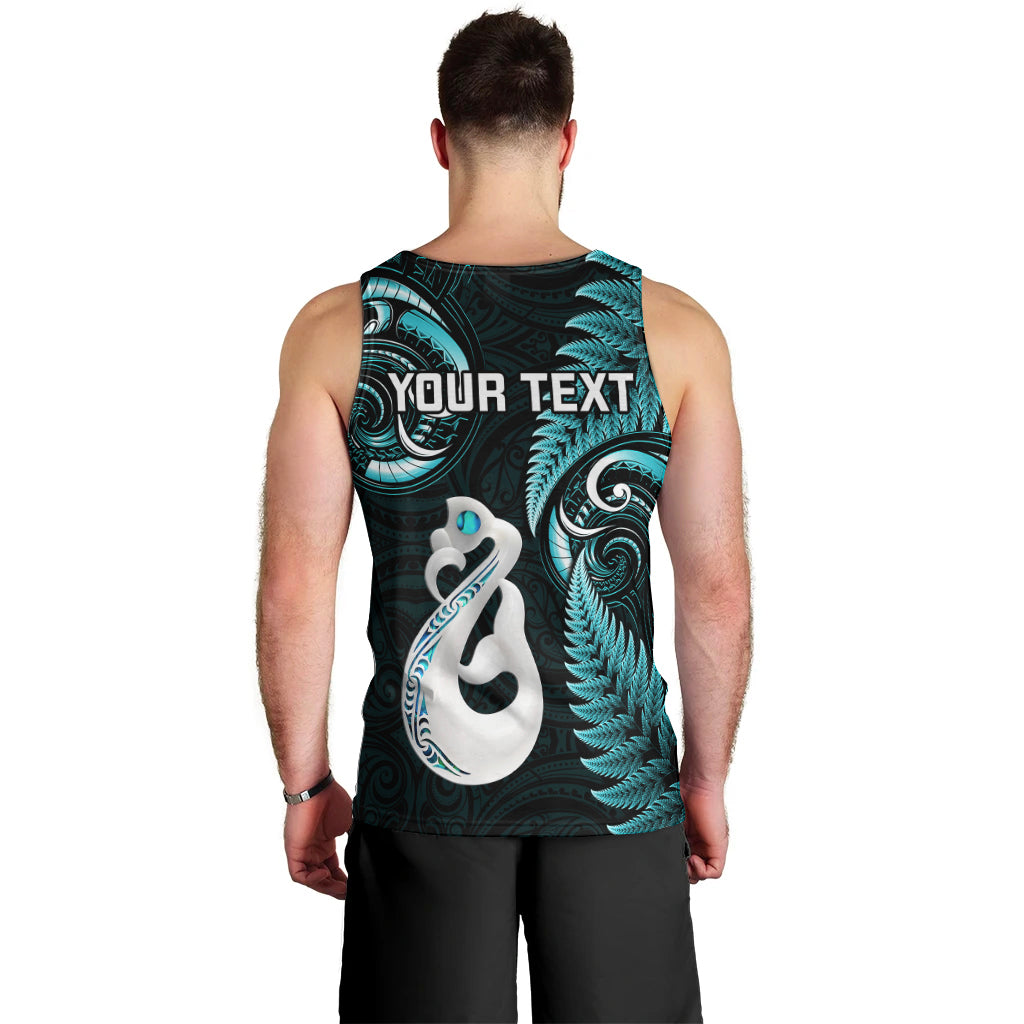 personalised-new-zealand-men-tank-top-aotearoa-silver-fern-with-manaia-maori-unique-turquoise