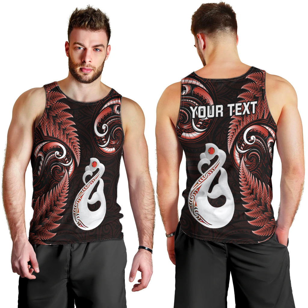 personalised-new-zealand-men-tank-top-aotearoa-silver-fern-with-manaia-maori-unique-red