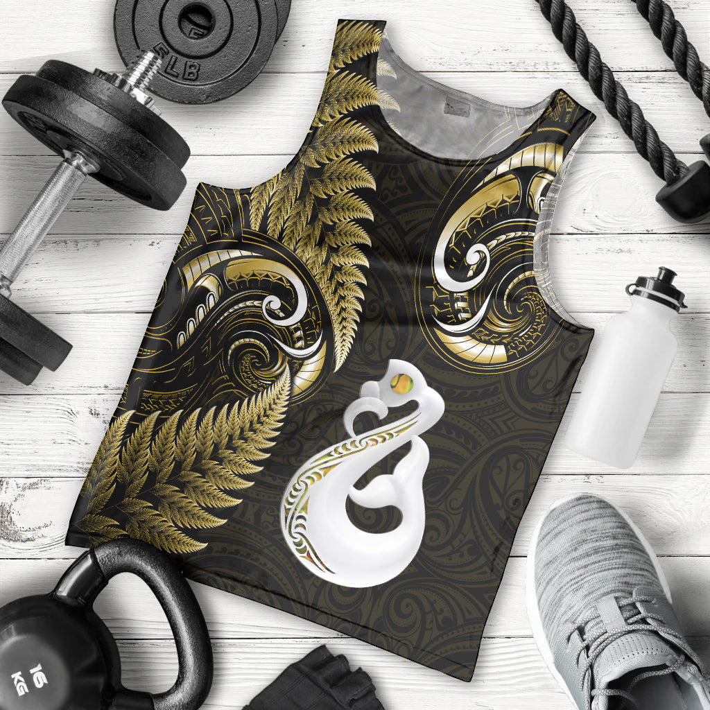 personalised-new-zealand-men-tank-top-aotearoa-silver-fern-with-manaia-maori-unique-gold