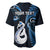 Personalised New Zealand Baseball Jersey Aotearoa Silver Fern With Manaia Maori Unique Blue - Wonder Print Shop