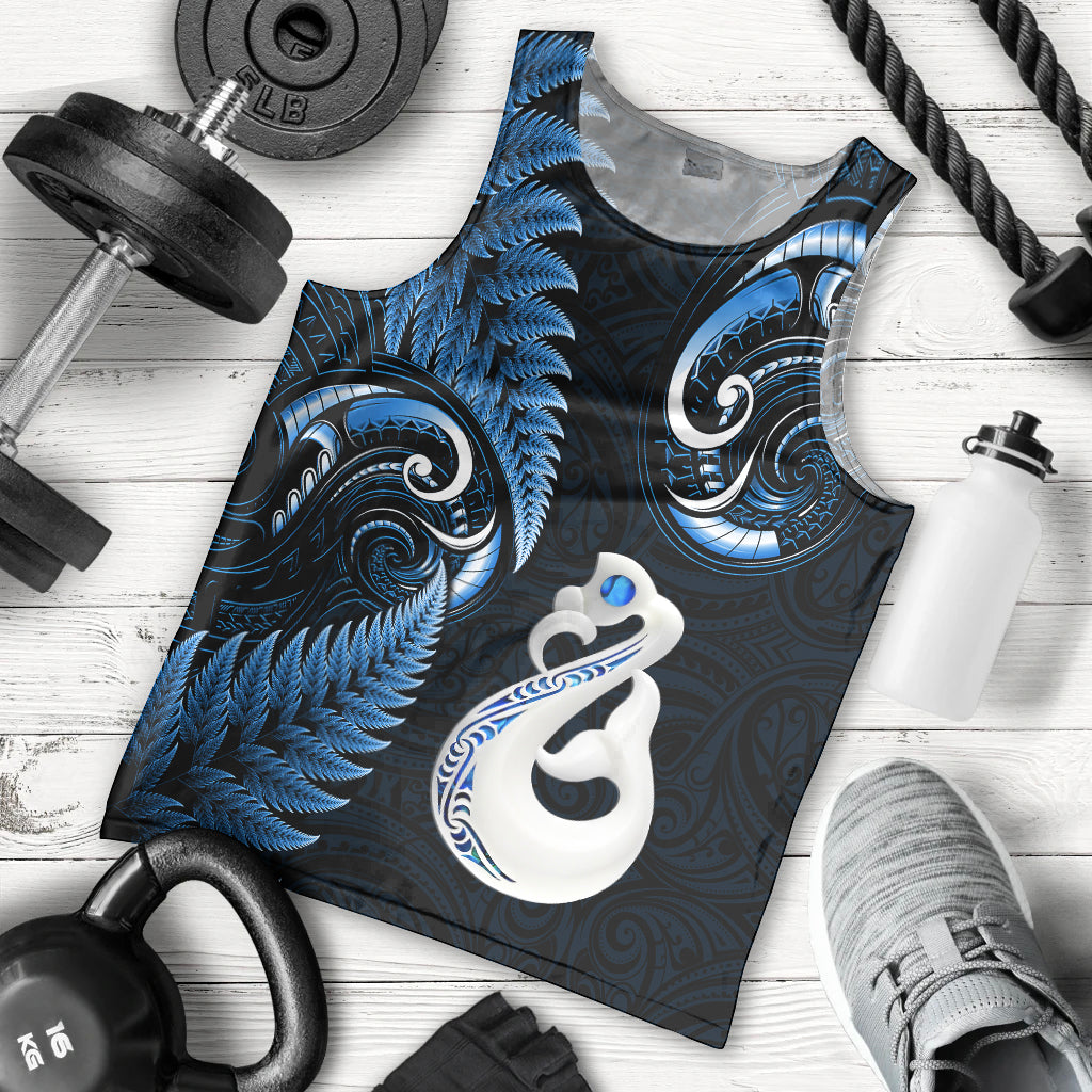 personalised-new-zealand-men-tank-top-aotearoa-silver-fern-with-manaia-maori-unique-blue