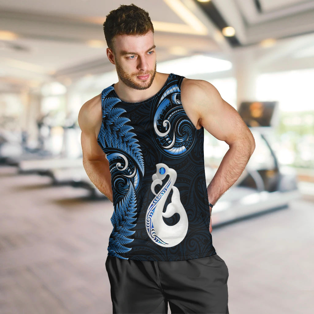 personalised-new-zealand-men-tank-top-aotearoa-silver-fern-with-manaia-maori-unique-blue