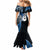 Personalised New Zealand Mermaid Dress Aotearoa Silver Fern With Manaia Maori Unique Blue - Wonder Print Shop