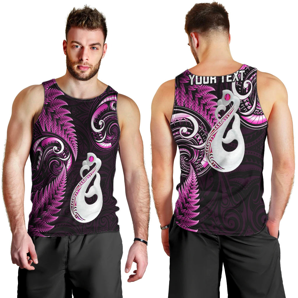 personalised-new-zealand-men-tank-top-aotearoa-silver-fern-with-manaia-maori-unique-pink