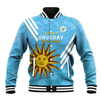 Custom Uruguay Football Baseball Jacket 2024 Vamos La Celeste - Wonder Print Shop