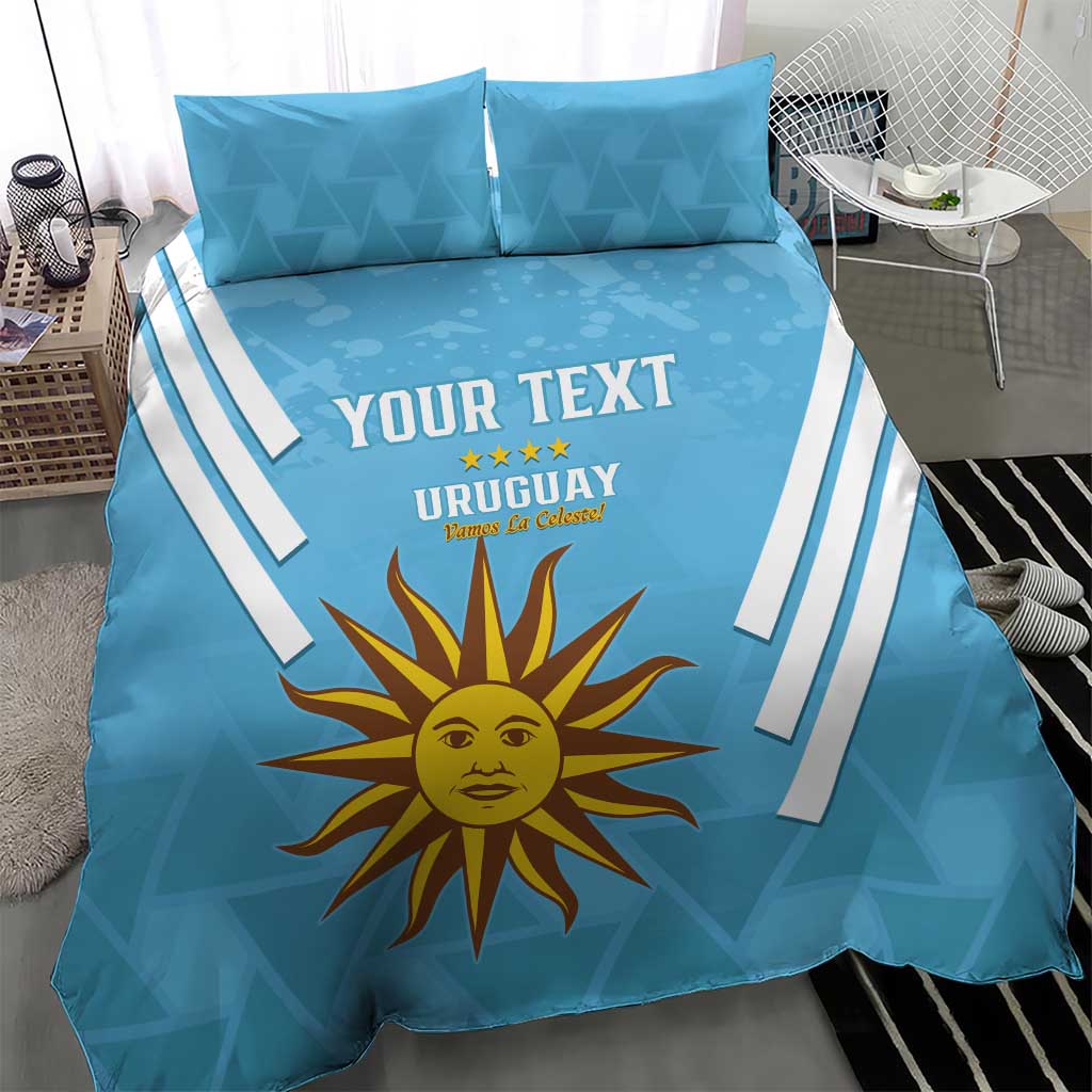 Custom Uruguay Football Bedding Set 2024 Vamos La Celeste - Wonder Print Shop