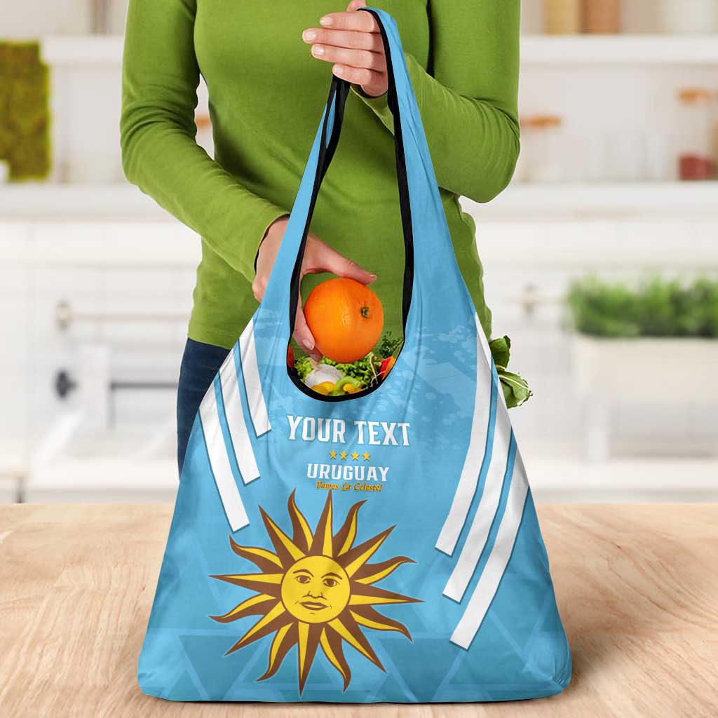 Custom Uruguay Football Grocery Bag Vamos La Celeste