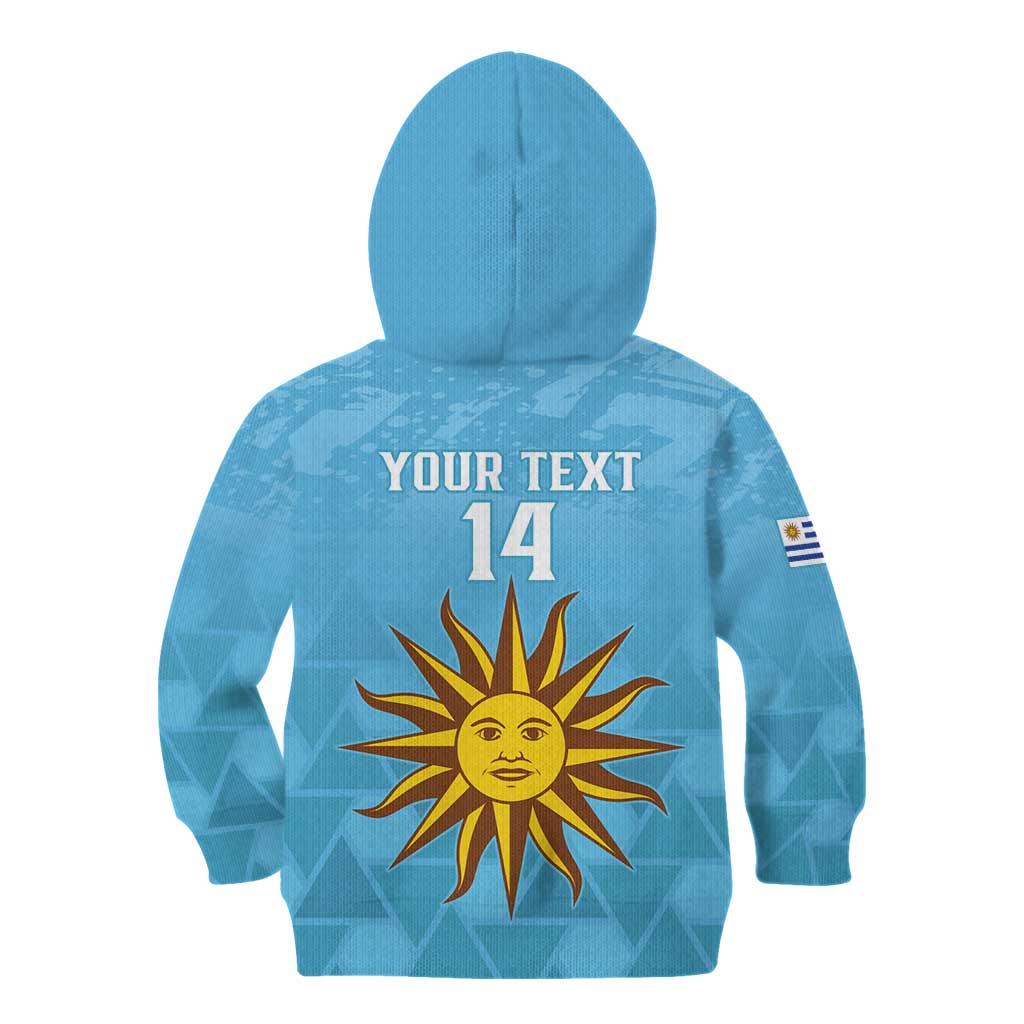 Custom Uruguay Football Kid Hoodie 2024 Vamos La Celeste - Wonder Print Shop