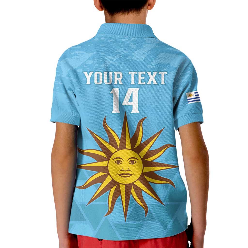 Custom Uruguay Football Kid Polo Shirt 2024 Vamos La Celeste - Wonder Print Shop