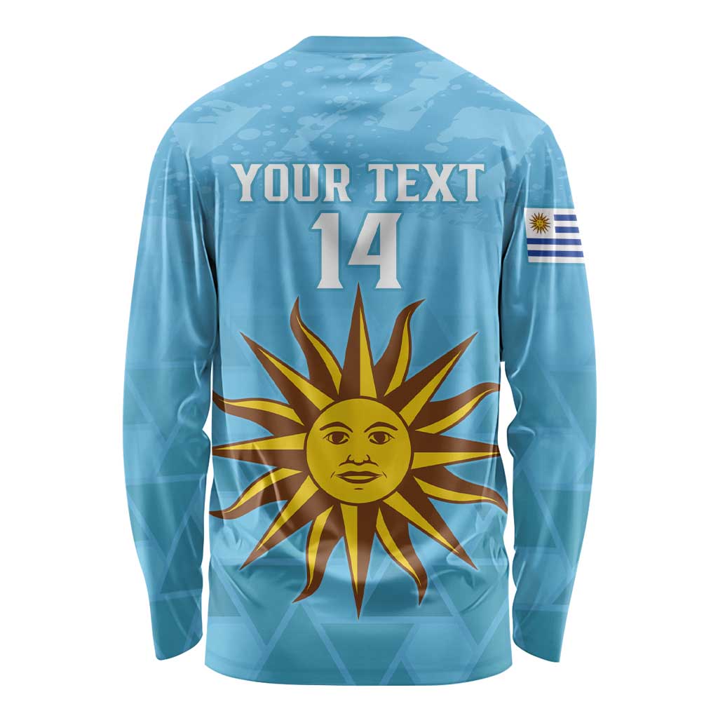 Custom Uruguay Football Long Sleeve Shirt 2024 Vamos La Celeste - Wonder Print Shop