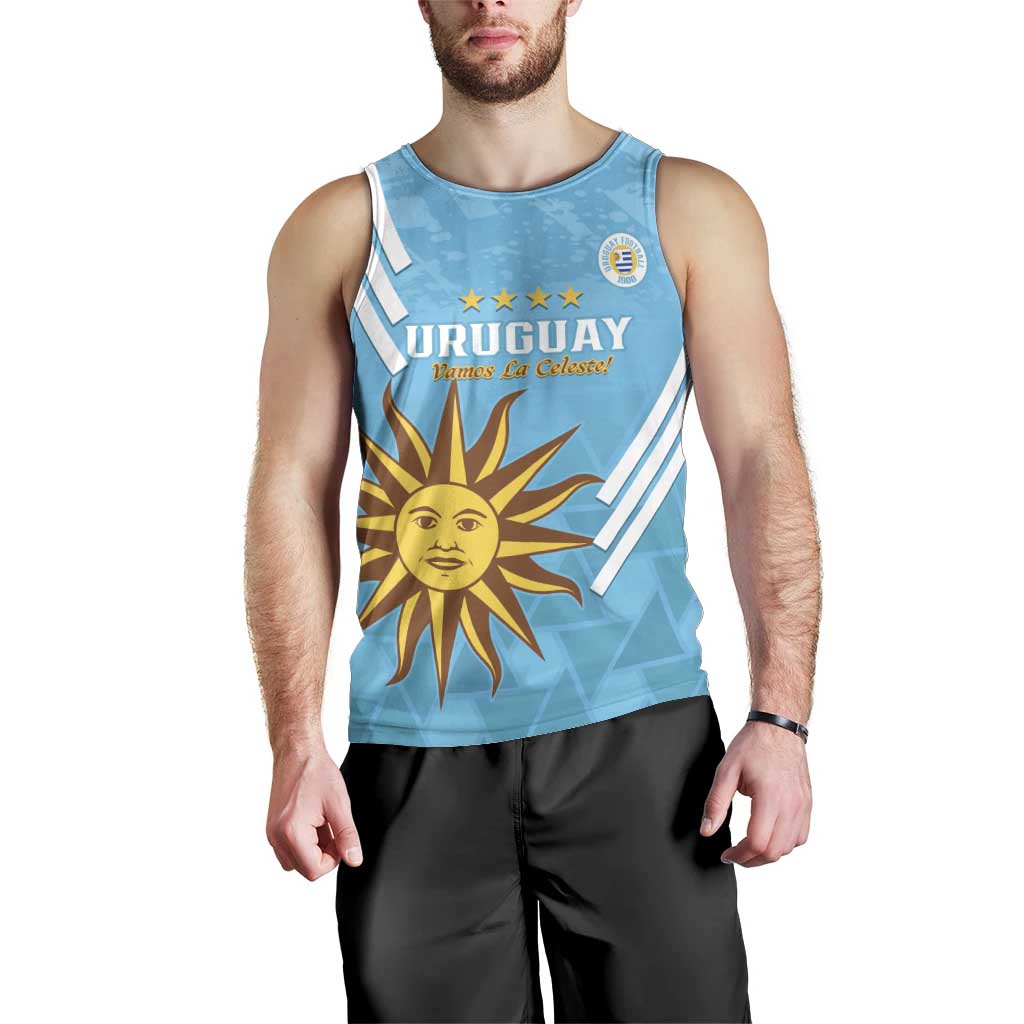 Custom Uruguay Football Men Tank Top 2024 Vamos La Celeste - Wonder Print Shop