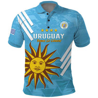 Custom Uruguay Football Polo Shirt 2024 Vamos La Celeste - Wonder Print Shop