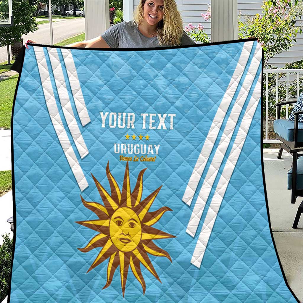 Custom Uruguay Football Quilt 2024 Vamos La Celeste - Wonder Print Shop