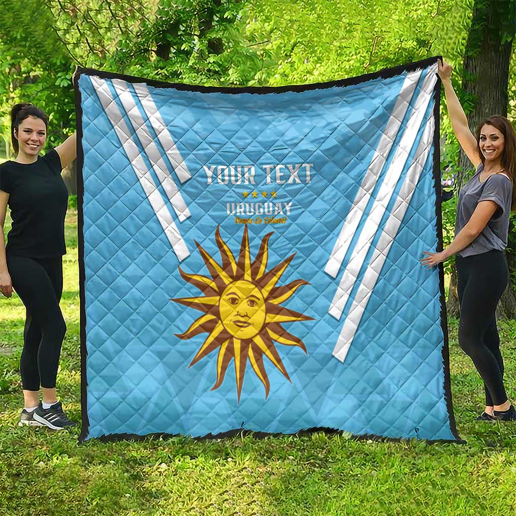 Custom Uruguay Football Quilt 2024 Vamos La Celeste - Wonder Print Shop