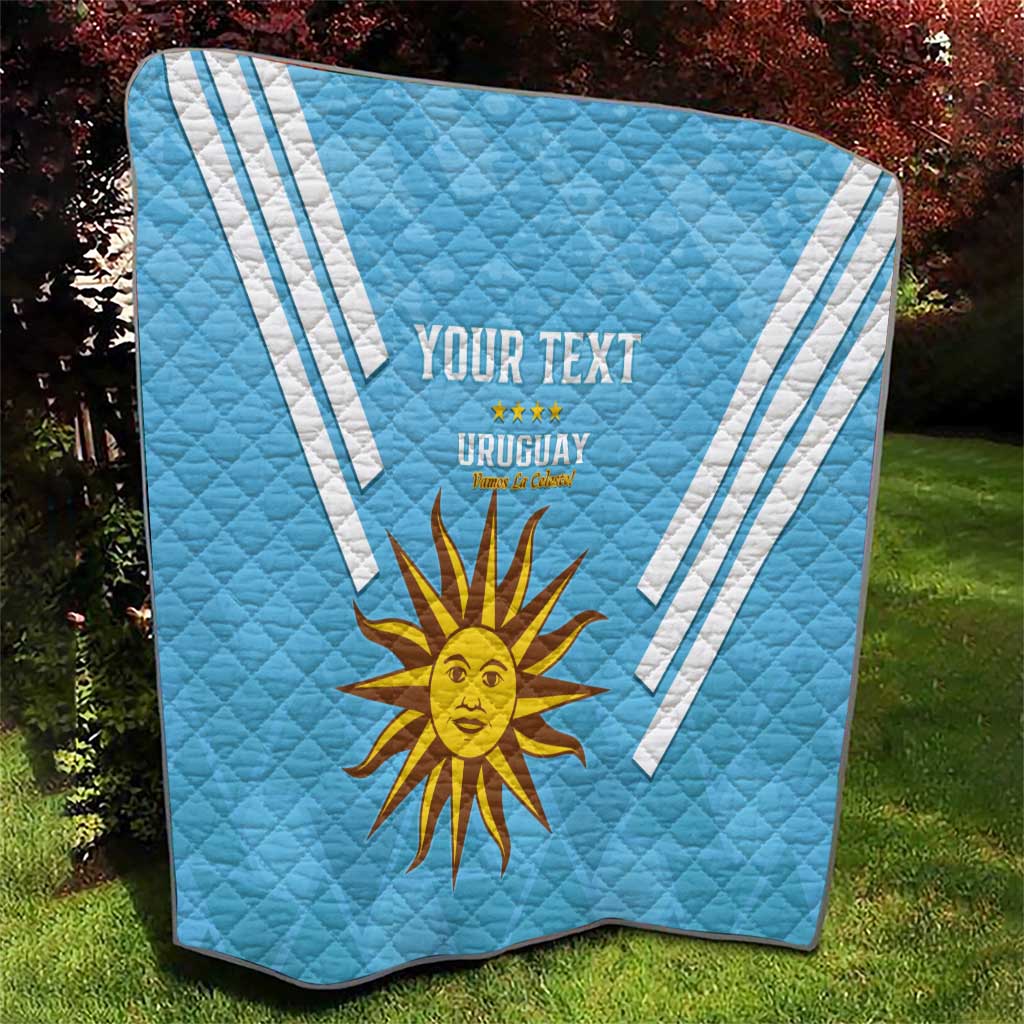 Custom Uruguay Football Quilt 2024 Vamos La Celeste - Wonder Print Shop