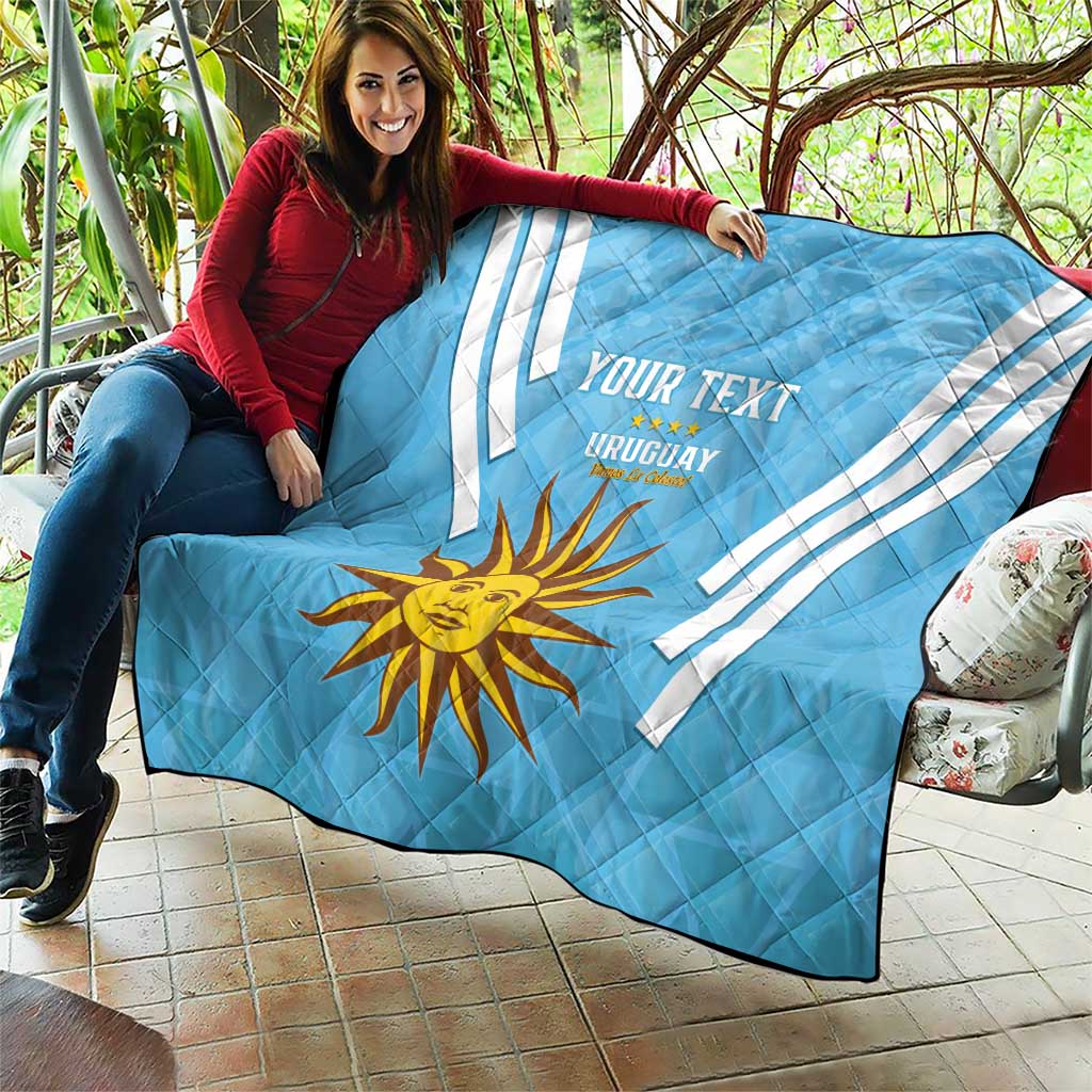 Custom Uruguay Football Quilt 2024 Vamos La Celeste - Wonder Print Shop