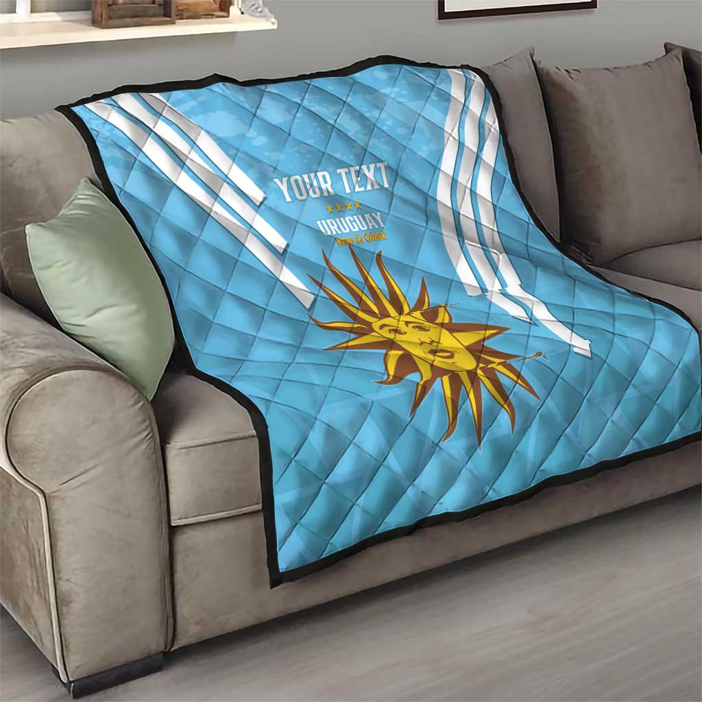 Custom Uruguay Football Quilt 2024 Vamos La Celeste - Wonder Print Shop