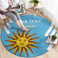 Custom Uruguay Football Round Carpet 2024 Vamos La Celeste