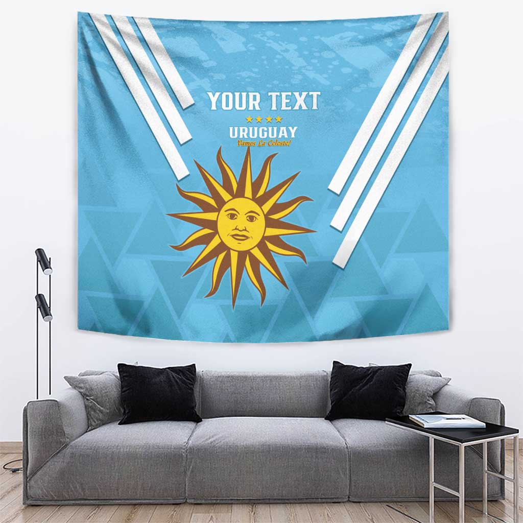 Custom Uruguay Football Tapestry 2024 Vamos La Celeste - Wonder Print Shop