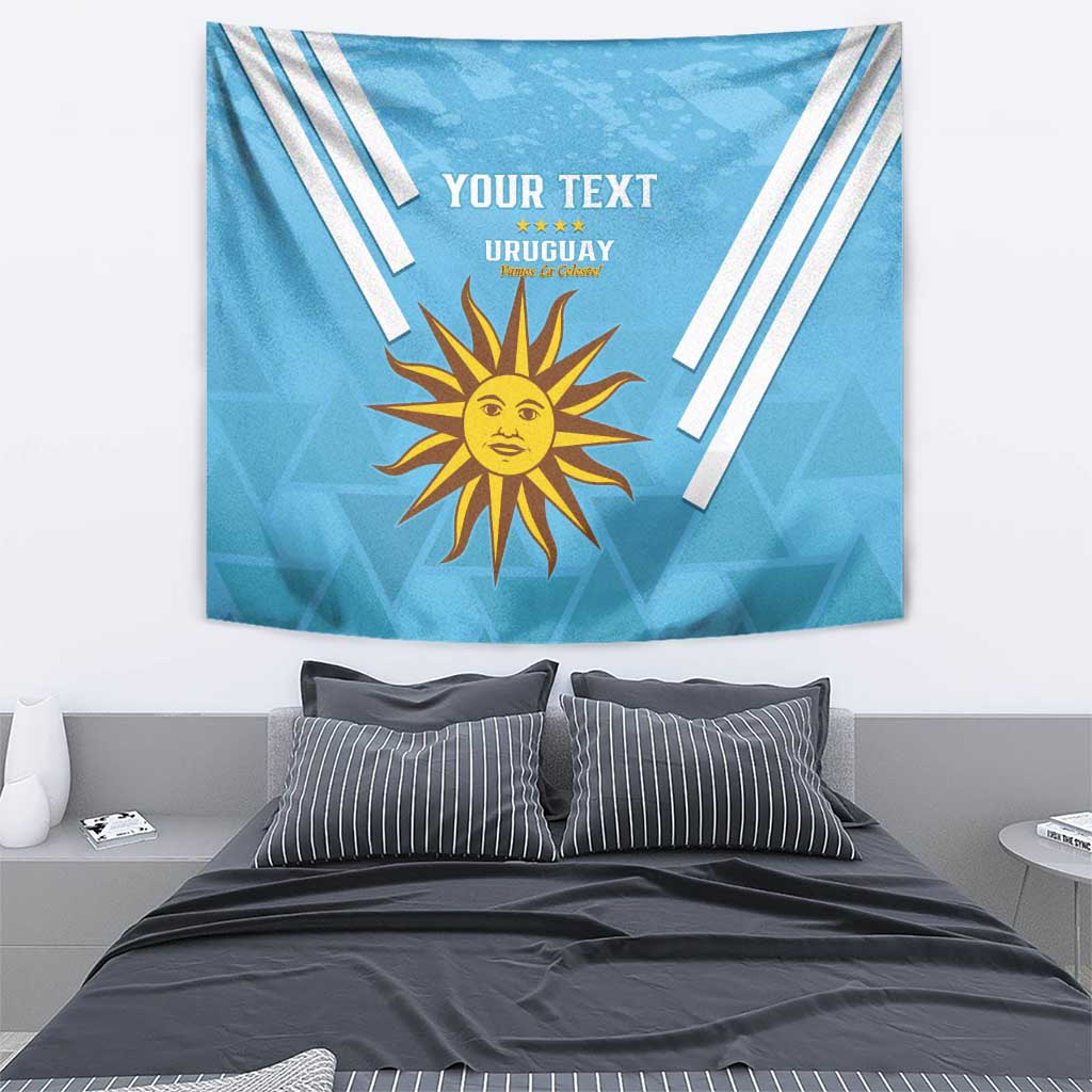 Custom Uruguay Football Tapestry 2024 Vamos La Celeste - Wonder Print Shop