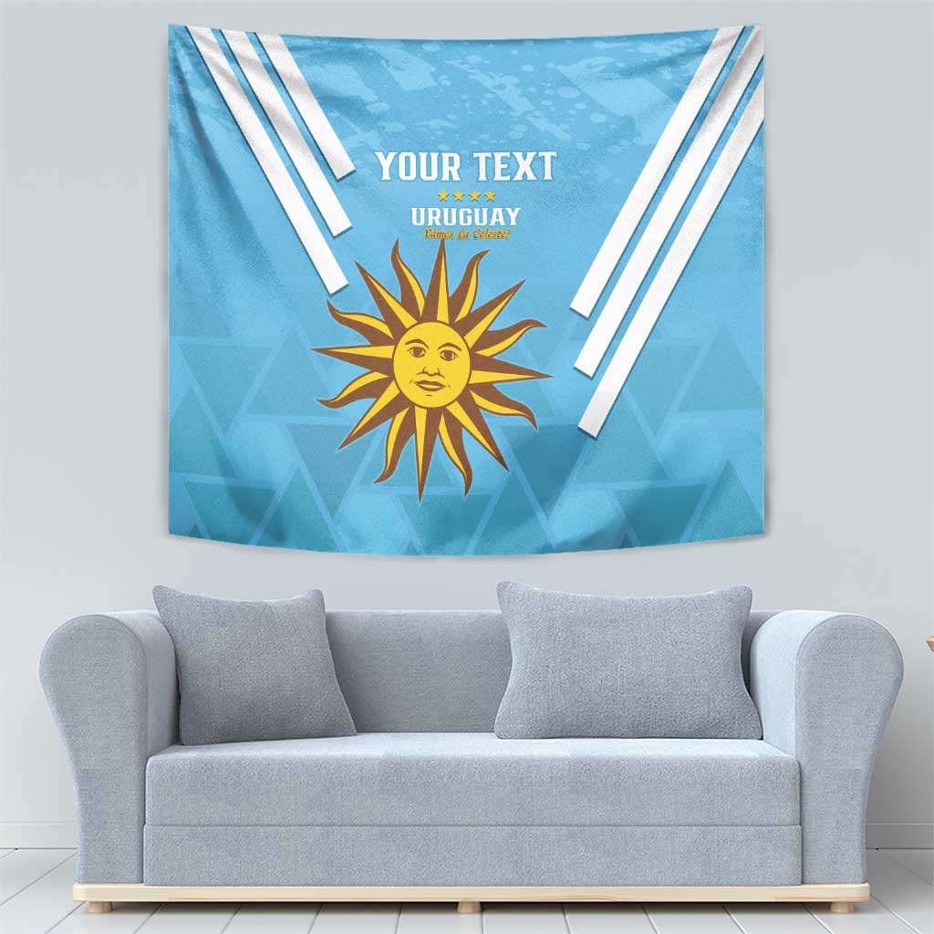 Custom Uruguay Football Tapestry 2024 Vamos La Celeste - Wonder Print Shop