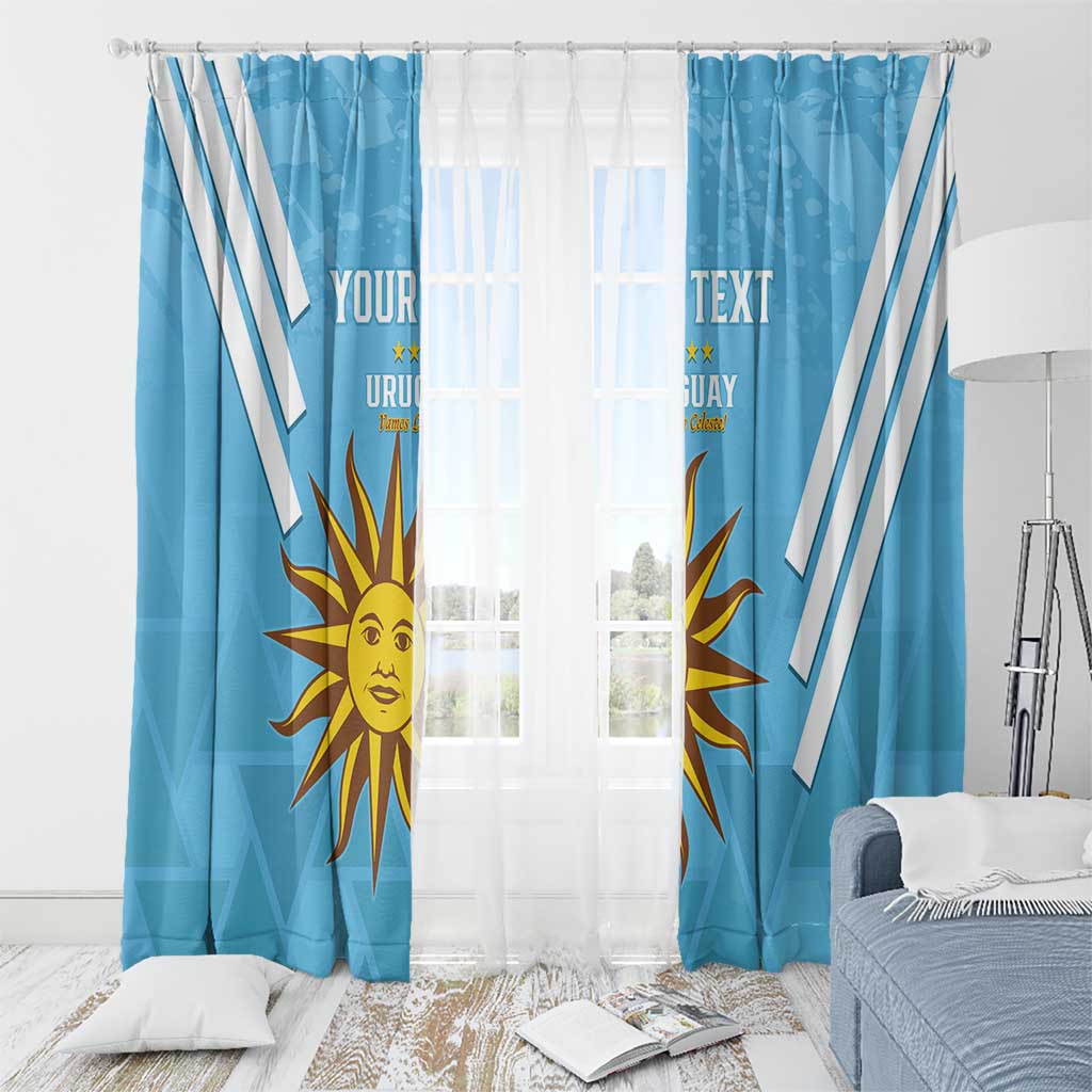 Custom Uruguay Football Window Curtain 2024 Vamos La Celeste - Wonder Print Shop