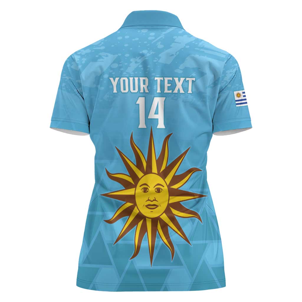 Custom Uruguay Football Women Polo Shirt 2024 Vamos La Celeste - Wonder Print Shop