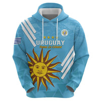 Custom Uruguay Football Zip Hoodie 2024 Vamos La Celeste - Wonder Print Shop