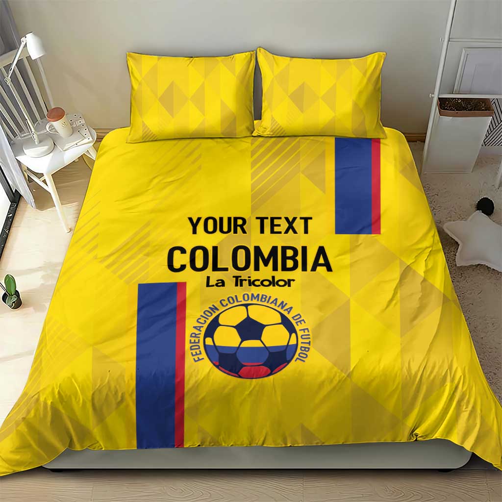 Custom Colombia Football Bedding Set 2024 Vamos La Tricolor - Yellow - Wonder Print Shop