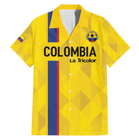 Custom Colombia Football Family Matching Mermaid Dress and Hawaiian Shirt 2024 Vamos La Tricolor - Yellow - Wonder Print Shop