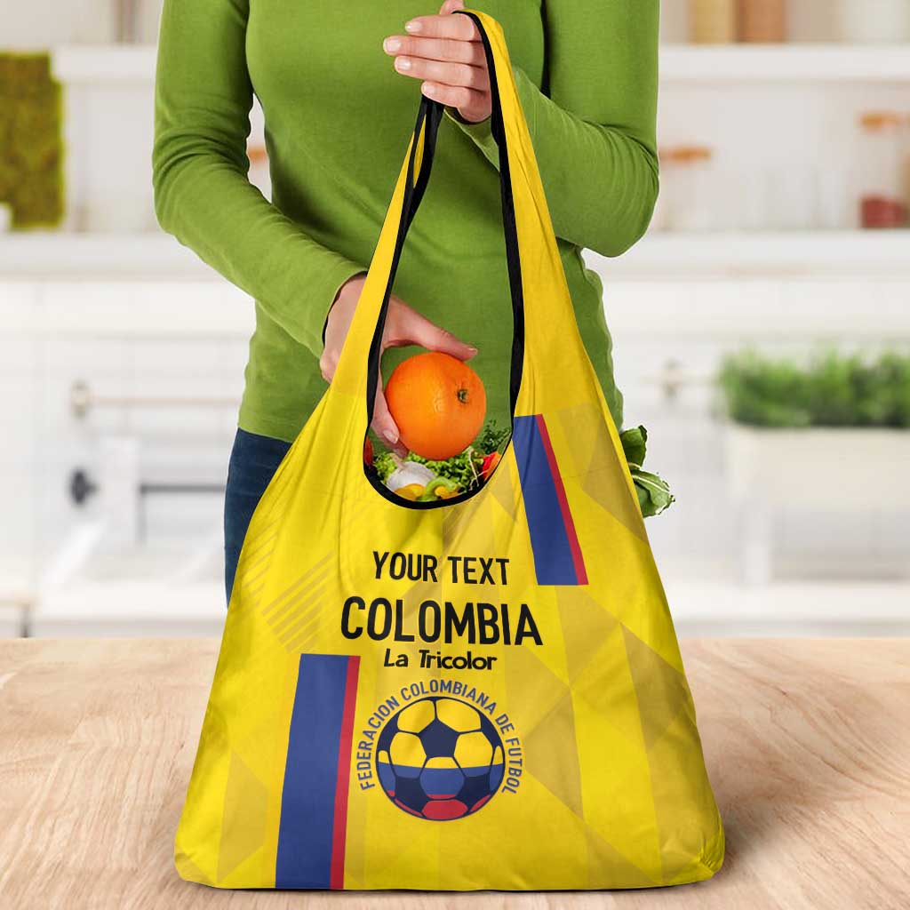 Custom Colombia Football Grocery Bag Vamos La Tricolor - Yellow