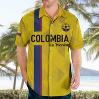 Custom Colombia Football Hawaiian Shirt 2024 Vamos La Tricolor - Yellow - Wonder Print Shop
