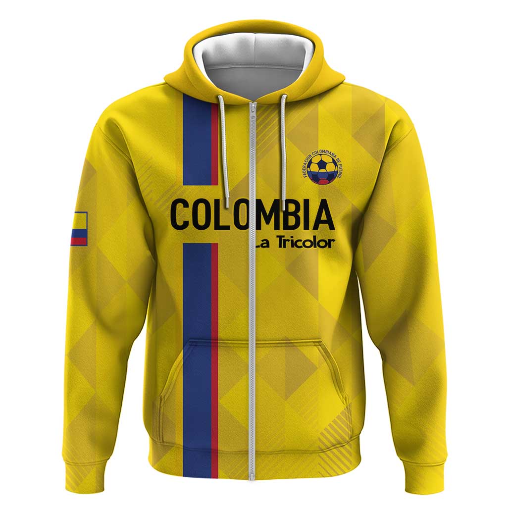 Custom Colombia Football Hoodie 2024 Vamos La Tricolor - Yellow - Wonder Print Shop
