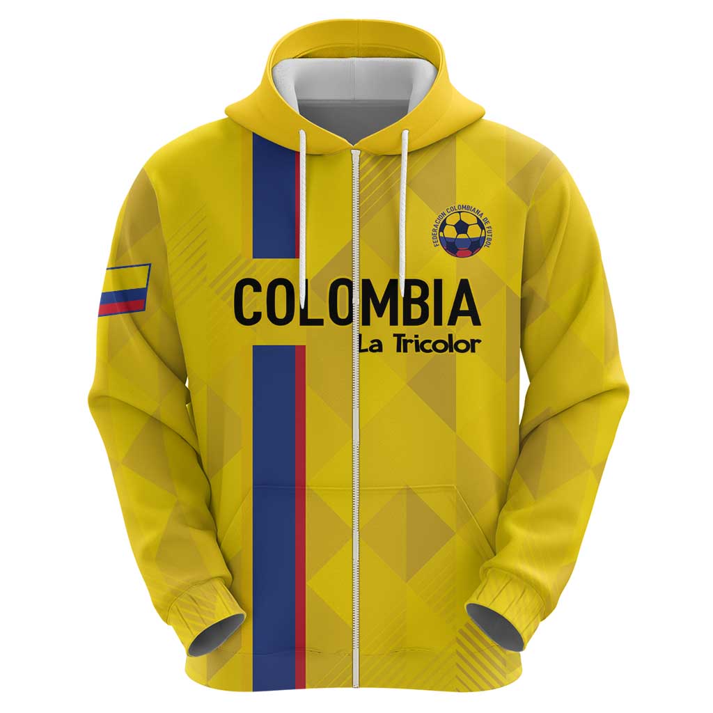 Custom Colombia Football Hoodie 2024 Vamos La Tricolor - Yellow - Wonder Print Shop