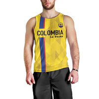 Custom Colombia Football Men Tank Top 2024 Vamos La Tricolor - Yellow - Wonder Print Shop