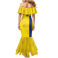 Custom Colombia Football Mermaid Dress 2024 Vamos La Tricolor - Yellow - Wonder Print Shop