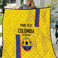 Custom Colombia Football Quilt 2024 Vamos La Tricolor - Yellow - Wonder Print Shop