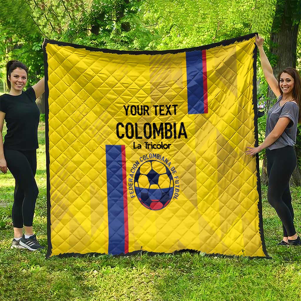 Custom Colombia Football Quilt 2024 Vamos La Tricolor - Yellow - Wonder Print Shop