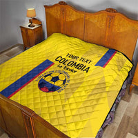 Custom Colombia Football Quilt 2024 Vamos La Tricolor - Yellow - Wonder Print Shop